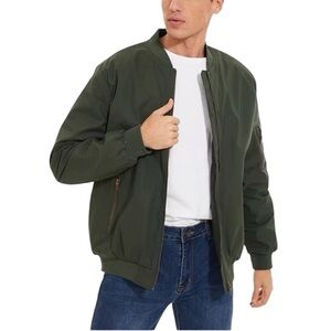 🔥 🆕 ZARA MAN Green bomber Jacket Size Medium